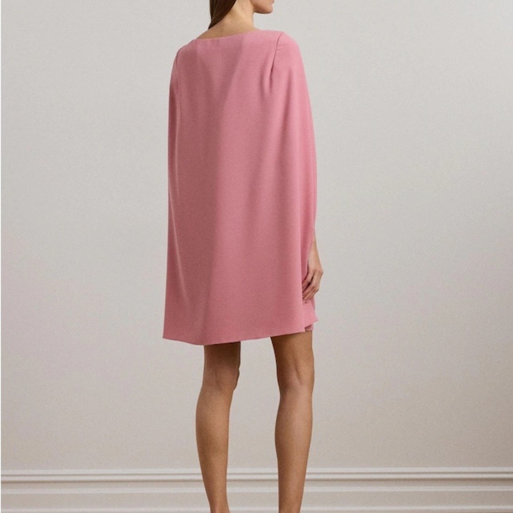 Ralph Lauren’s Cape Georgette Cocktail Dress / NWT / MSRP $195 / Size 10 - Picture 3 of 5
